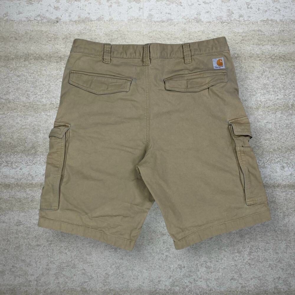Vintage 90s Carhartt Cargo Shorts 38x11 Relaxed Fit Tan Dungarees Work Wear